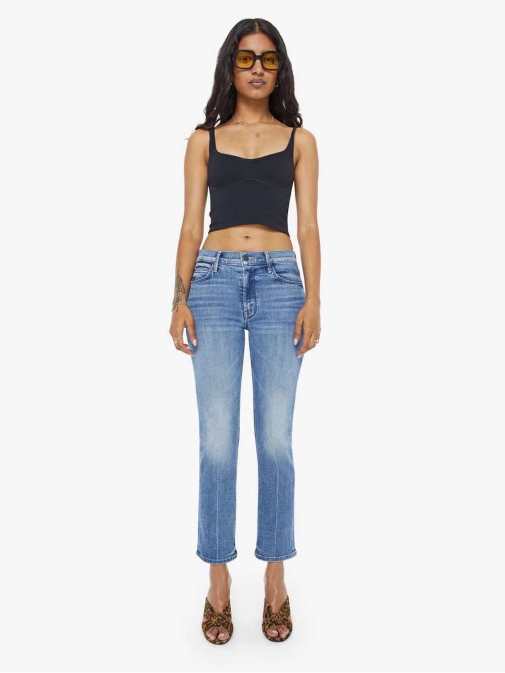 MOTHER - The Mid Rise Dazzler Ankle in “We The Animals” size 28